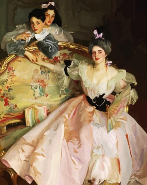 Mrs Carl Meyer And Her Children By Sargent paint by numbers