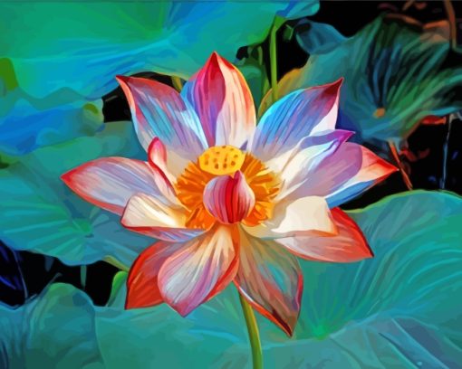 Mystical Lotus paint by number