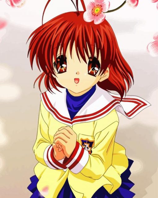 Nagisa Furukawa Clannad Anime paint by number