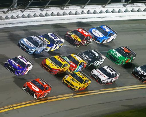 Nascar Racing paint by numbers