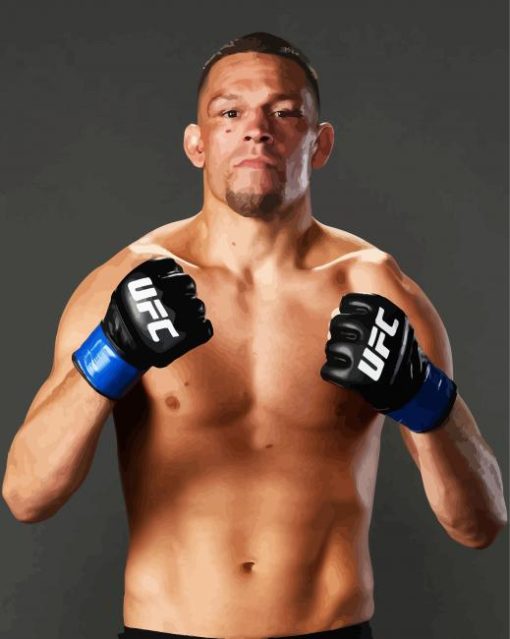 Nate Diaz UFC paint by number