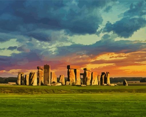 National Trust Stonehenge Landscape Salisbury paint by numbers