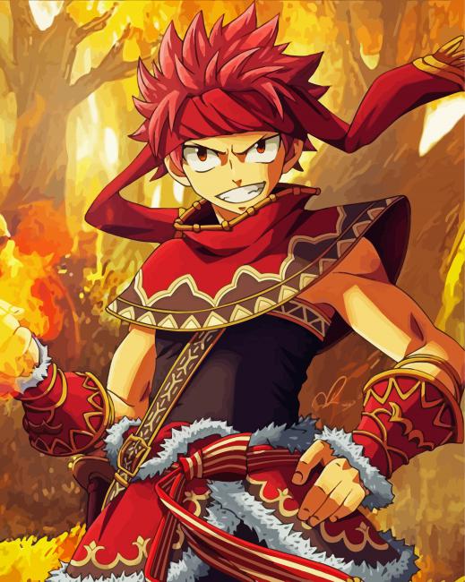 Natsu Dragneel paint by numbers