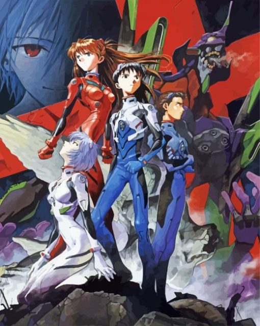 Neon Genesis Evangelion paint by numbers