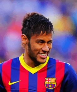 Neymar Barcelona Player paint by number