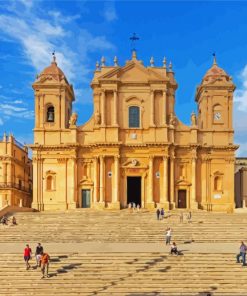 Noto Cathedral Sicilia paint by numbers