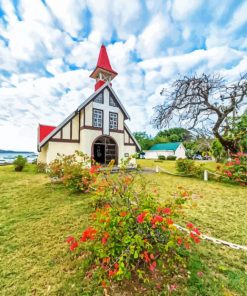 Notre Dame Auxiliatrice De Cap Malheureux Mauritius paint by number