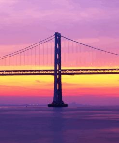 Oakland Bay Bridge At Sunset paint by numbers