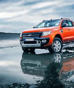 Orange Ford Ranger paint by numbers