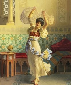 Oriental Woman Dancing paint by number