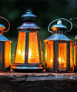 Outdoor Lanterns paint by number