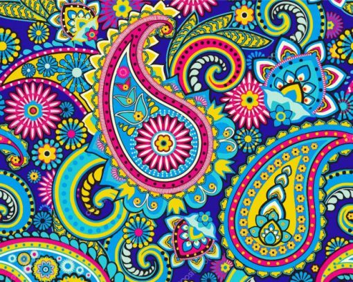 Paisley Art paint by numbers