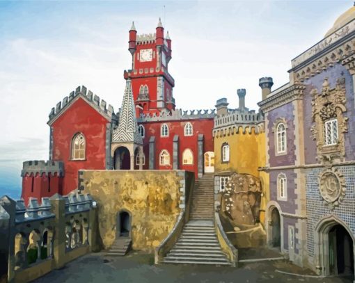 Park And National Palace Of Pena Sintra paint by numbers