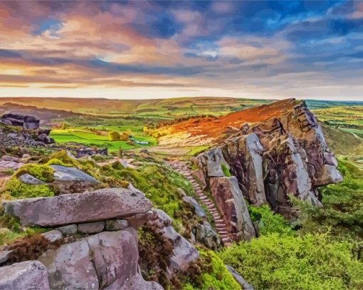 Peak District National Park paint by number