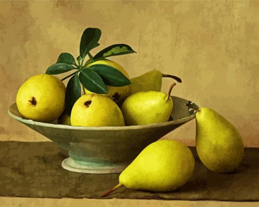 Pears In A Bowl paint by number