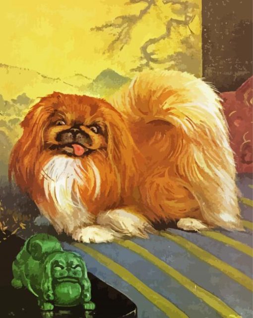 Pekingese Dog Art paint by number