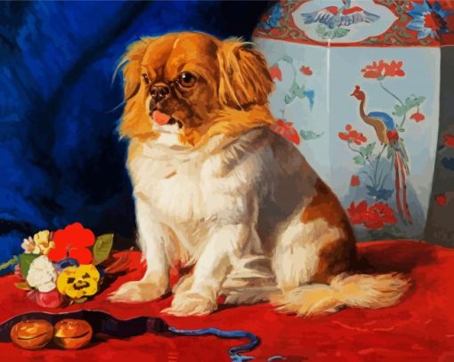 Pekingese Dog paint by number