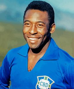 Pele Brazilian Soccer Player paint by number