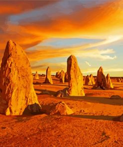 Perth Pinnacles Desert paint by number