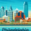 Philadelphia City Poster paint by number