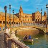 Plaza De Espana Seville paint by number