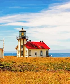 Point Cabrillo Lighthouse Mendocino paint by numbers