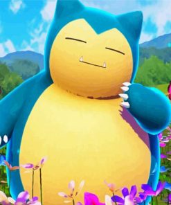 Pokemon Snorlax paint by numbers