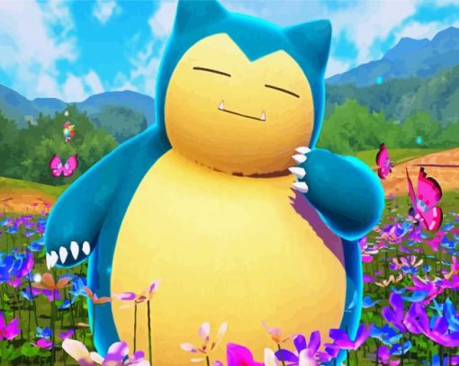 Pokemon Snorlax paint by numbers