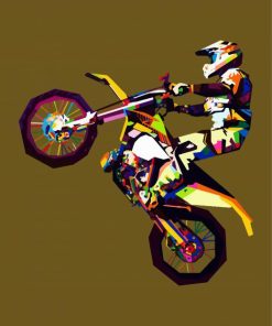 Pop Art Dirk Bike paint by number