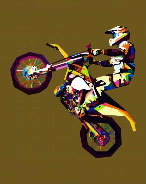 Pop Art Dirk Bike paint by number