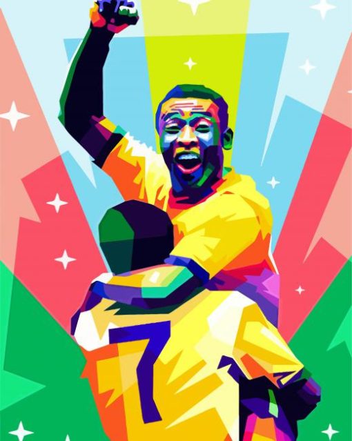 Pop Art Pele paint by number