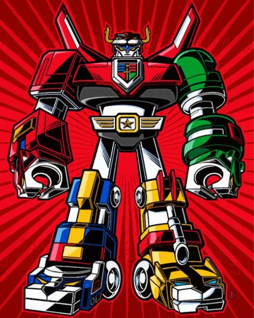 Pop Art Voltron paint by number