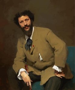 Portrait Of Carolus Duran By Sargent paint by numbers