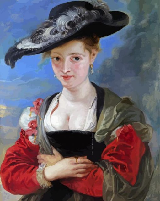 Portrait Of Susanna Lunden By Rubens paint by number