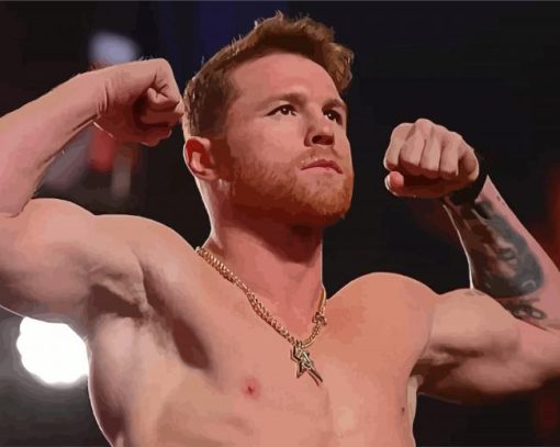 Professional Boxer Canelo paint by number