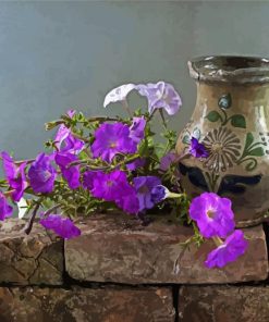 Purple Petunia paint by number