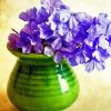 Purple Phlox In Green Vase paint by number