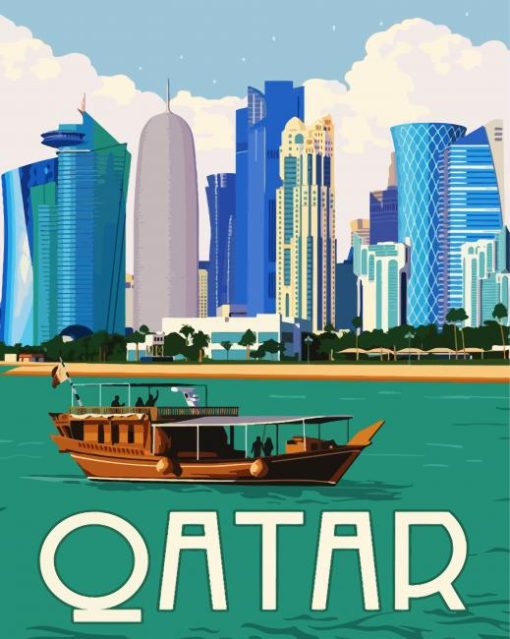 Qatar Poster paint by numbers