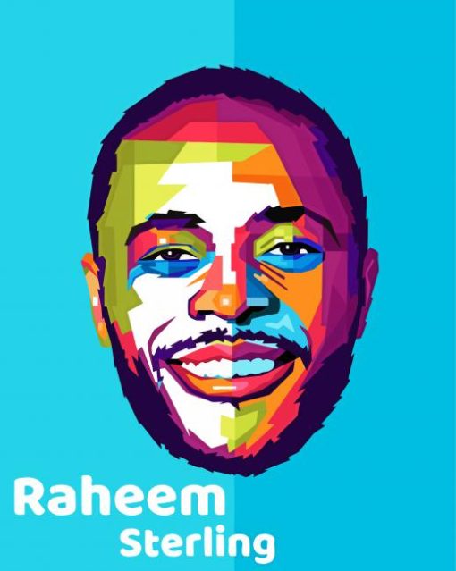 Raheem Sterling Pop Art paint by number