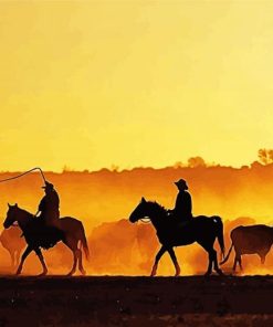 Ranching Silhouette paint by numbers