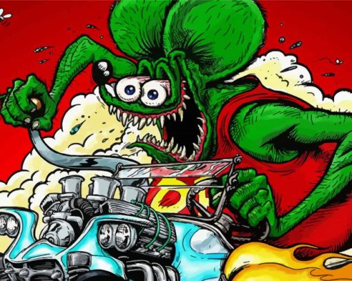 Rat Fink paint by numbers