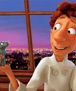 Ratatouille Alfredo And Remy paint by numbers