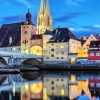 Regensburg Church Reflection paint by number