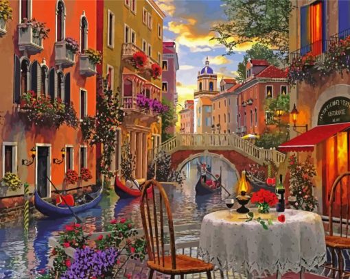 Romantic Date Venice paint by number