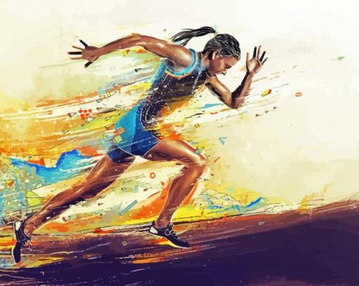 Running Girl Art paint by numbers