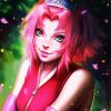 Sakura Haruno Naruto paint by numbers