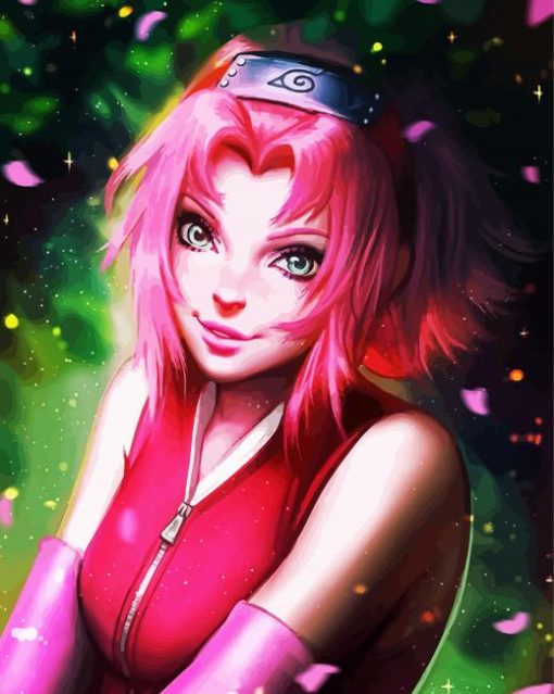 Sakura Haruno Naruto paint by numbers