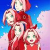 Sakura Naruto paint by numbers