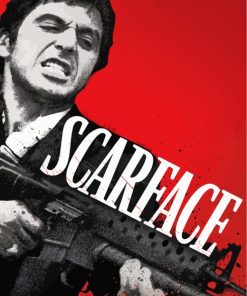 Scarface Movie Poster paint by number