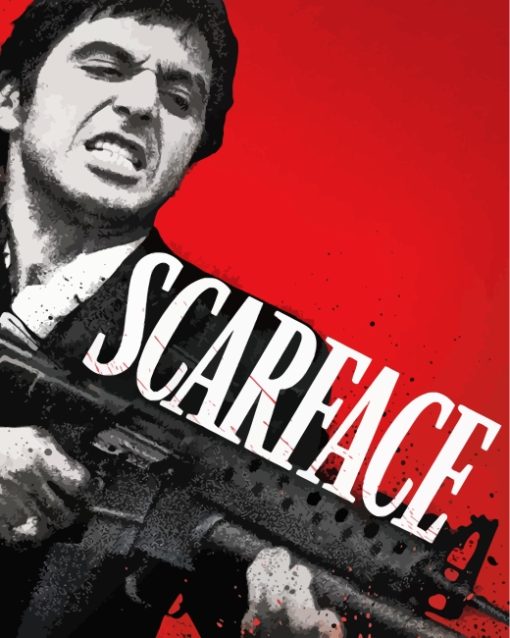 Scarface Movie Poster paint by number